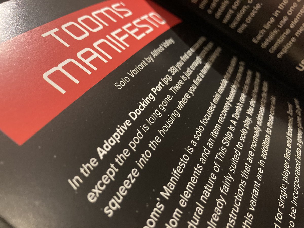 Alfred Valley (@valleyofalfred) on Twitter photo I received my contributor copy of This Ship is a Tomb by <a href="/fey_light/">Fey Light Studio</a> today! I made a solo procedure which you can find in the back and Iβm really happy with it.
To celebrate Iβve written a blog post about the process π» I received my contributor copy of This Ship is a Tomb by <a href="/fey_light/">Fey Light Studio</a> today! I made a solo procedure which you can find in the back and Iβm really happy with it.
To celebrate Iβve written a blog post about the process π»