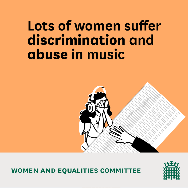 CommonsWEC's tweet photo. 📗 Our report on misogyny in music has been published.

🎵 The report looks at misogynistic attitudes in the industry and how these attitudes impact on the wider society.

Read our recommendations: 

https://t.co/8slIimRPTy

#MisogynyInMusic #MusicIndustry