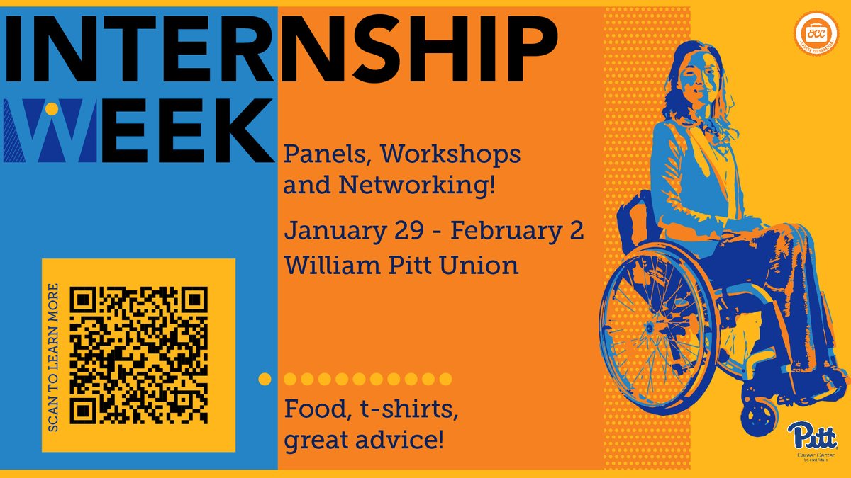 STARTING TODAY! Learn about all things internships through networking events, panels, and workshops! The full schedule for Internship Week can be found here: bit.ly/3tTEaq2 #PittNow #H2P