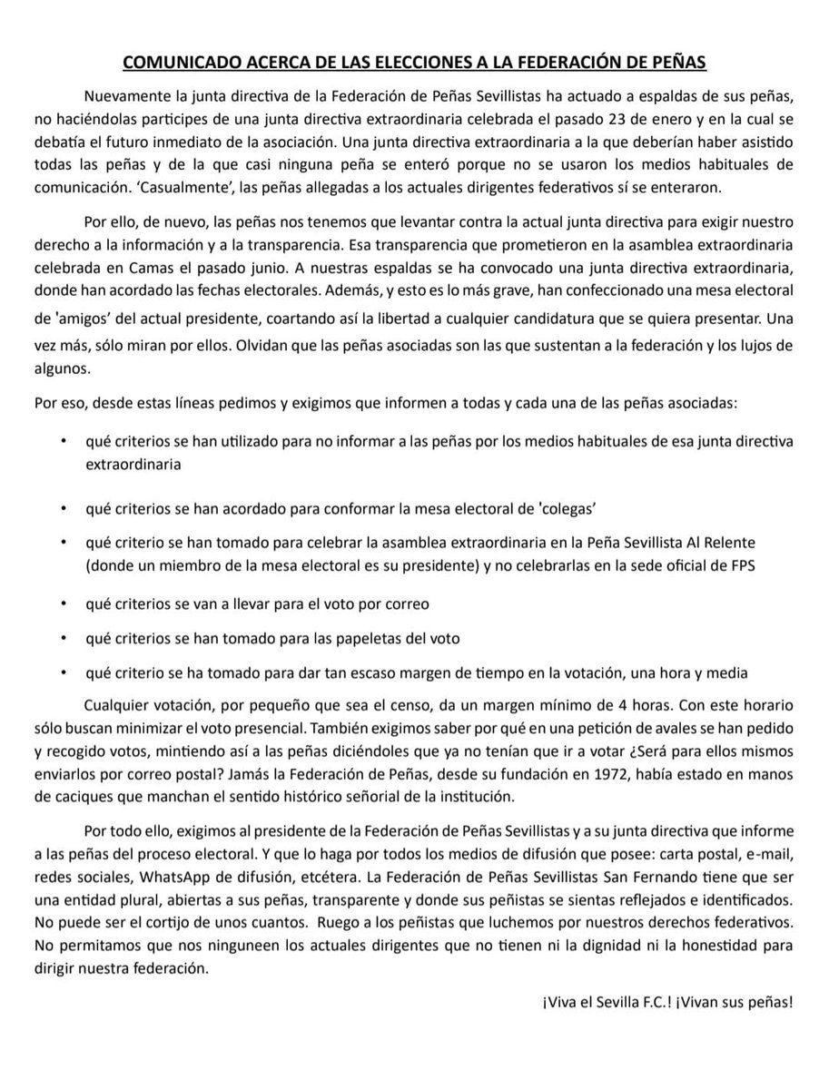 Por una <a href="/fpsevillistas/">F. Peñas Sevillistas</a> de todas las peñas.