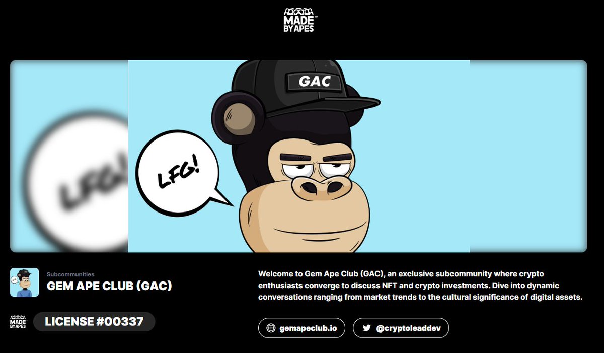 GemApeClub's tweet image. Its official, we are approved by #BAYC &quot;Made by Apes&quot;! 

#NFTs #NFTCollection #NFTCommunity #NFTartist
