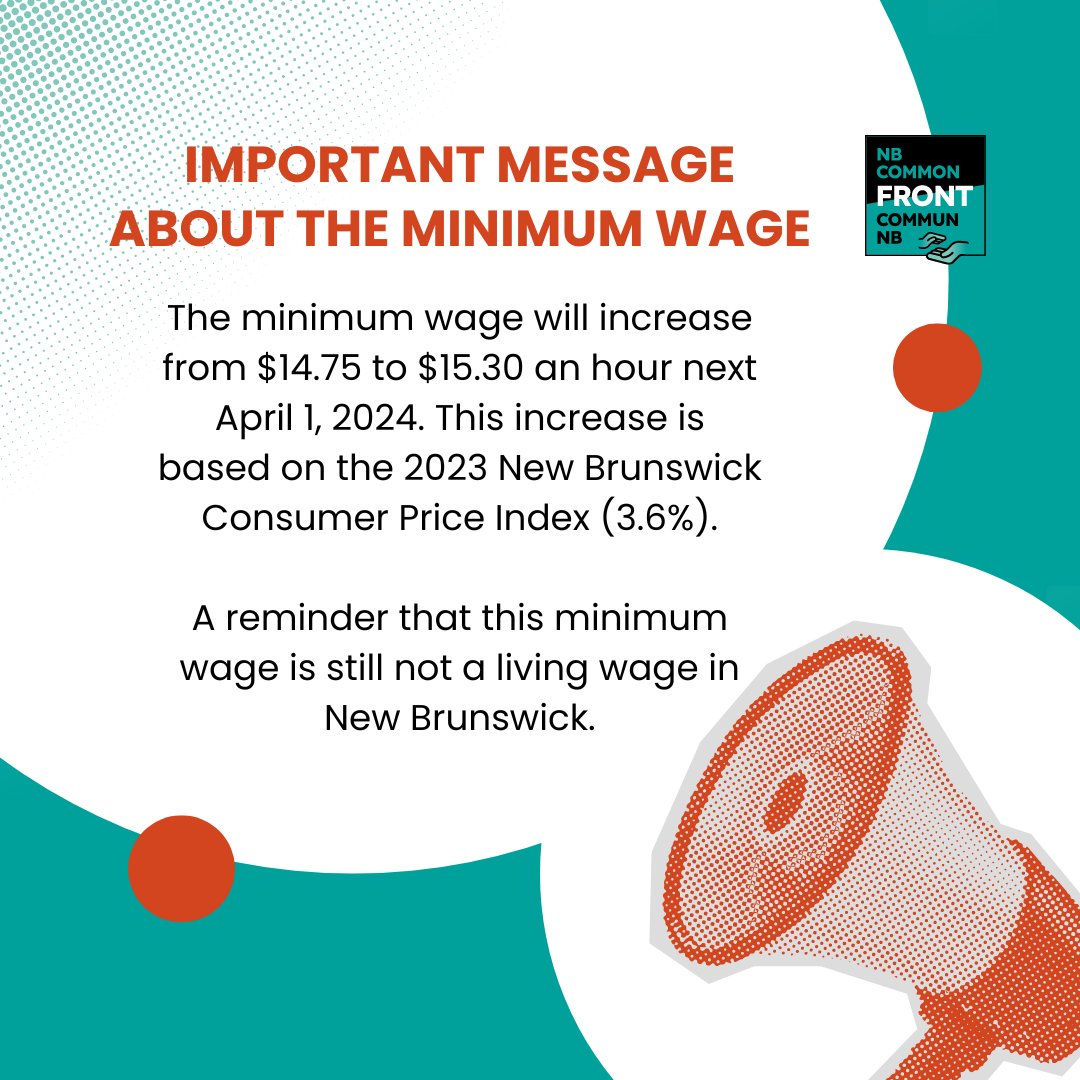 front_nb's tweet photo. We will continue to advocate for a living wage in New Brunswick! 

#nbpoli #timefor20 https://t.co/d3teQxTYj9