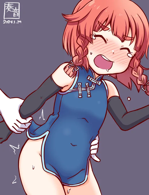 「も…もっと頑張ります…!」#艦これ版真剣お絵描き60分一本勝負_20240129#択捉 