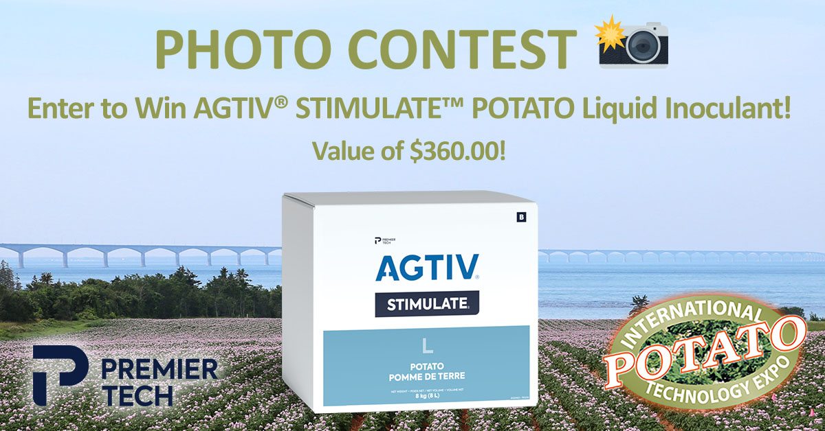 We have partnered with <a href="/_PremierTech/">Premier Tech</a> to giveaway a LARGE AGTIV STIMULATE POTATO on our Facebook page. Today is the last day to enter: facebook.com/PotatoTechExpo…
#PEIPotatoes #IPTE2024 #PotatoExpo