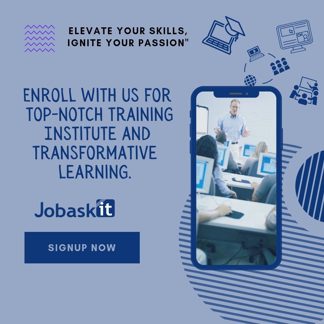 Jobaskit's tweet photo. Unlock possibilities: Sign up now!

Visit us at https://t.co/2RyBOS2OW1

SkillBoost#CareerTraining#LearnGrowSucceed#TrainingForSuccess#SkillsetMastery#FutureReadySkills#Career Development #KnowledgeHub #ProfessionalTraining #LearnExcelAchieve https://t.co/qz38RMvIFO