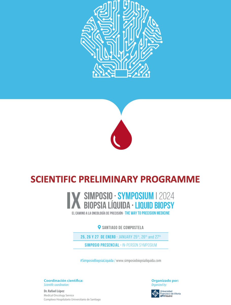 More from our ⚡️week! @Vanja_Miskovic_ , from @IstTumori, flew to Santiago de Compostela, for the IX Symposium on Liquid Biopsy. 🎙️ Topic: 'Multiomics and AI for individualized lung cancer care with immunotherapy.' Thanks to @universidadfv organizers.🙌 #SimposioBiopsiaLiquida