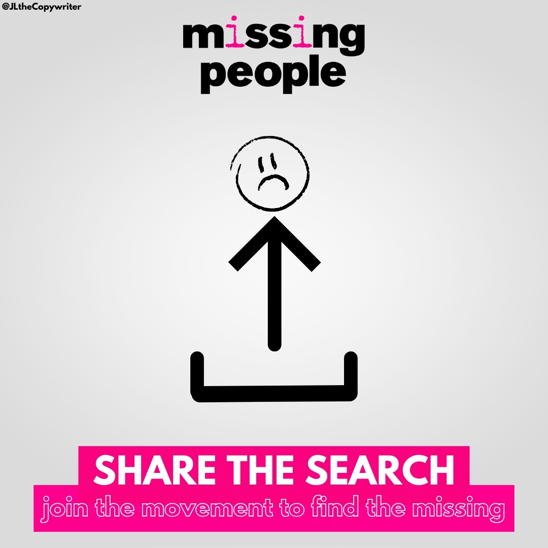 One Minute Brief of the Day:  Create posters to promote @MissingPeople's Digital Search Heroes Initiative, asking the public to share local missing appeals &amp; to lookout in their area. 

#MissingPeople <a href="/OneMinuteBriefs/">One Minute Briefs ⏱️</a>
