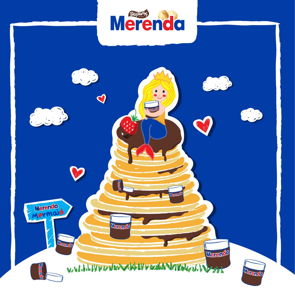 Merenda_GR's tweet photo. Η γλυκατζού γοργόνα αφού κατέκτησε τον κόσμο της Merenda, απολαμβάνει κάθε κουταλιά της πάνω σε ένα λαχταριστό βουνό από pancakes. Η Merendoιστορία που φτιάξαμε μαζί ζωντάνεψε! https://t.co/vBjCWF29om