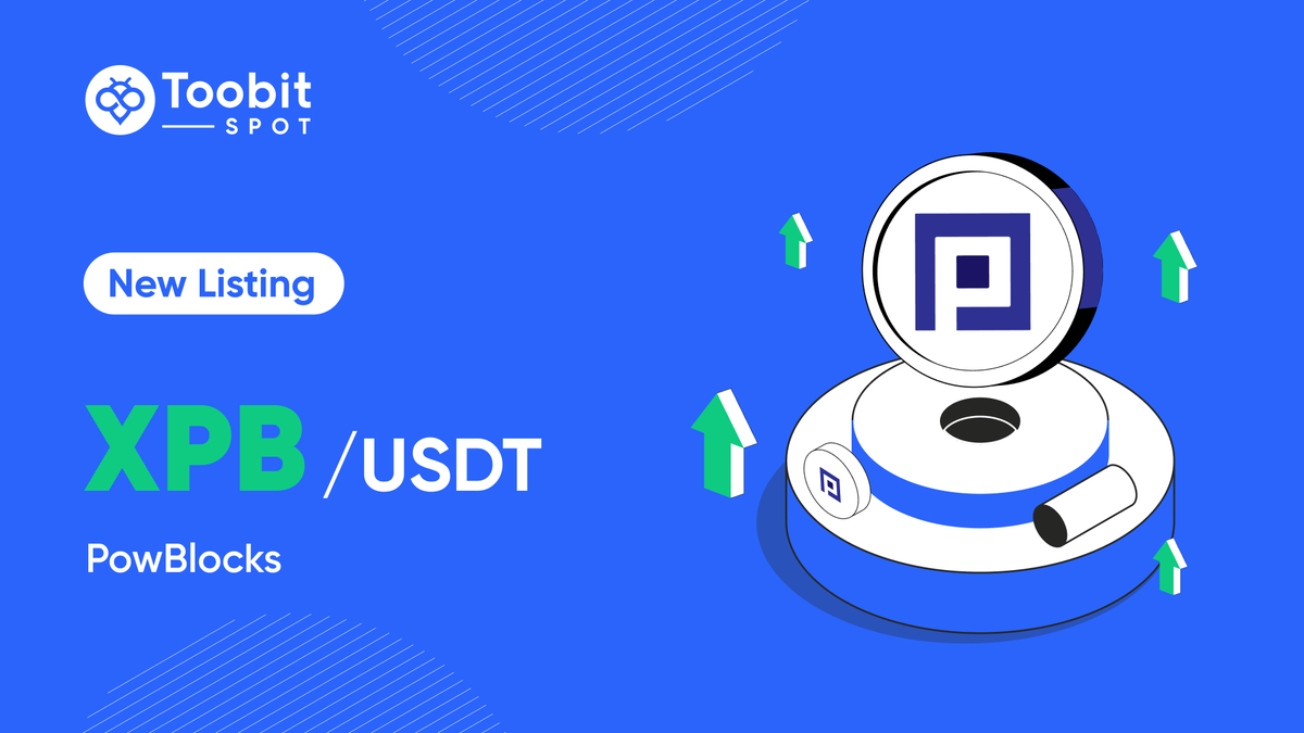 Toobit_official's tweet photo. New listing alert🚨
$XPB will be spot-listed on #Toobit !🤩
@PowBlocks
💰Deposit Opens on ▶️ 2024 Jan 30th (UTC)
💱Spot Trade Opens at ▶️08:00 AM, 2024 Jan 31st (UTC)
💸Withdrawal Opens on ▶️2024 Feb 1st (UTC)
More🔽
https://t.co/MpFEyWTiHk
#newlisting #Powblocks #POW https://t.co/ibZT4k6AcS