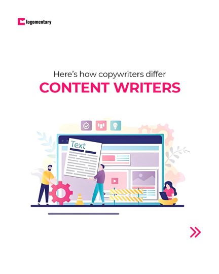 logomentary's tweet image. Here’s how Copywriters differ Content Writers.
Copywriters creates persuasive copies for Ads while 
Content Writers create informative content for engagement. Copywriting is often written in shorter form, making more of an impact in fewer words.