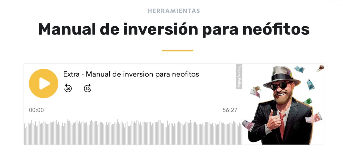NudistaI's tweet image. 💰 El 14 de febrero regalaré el "Manual de inversión para neófitos" a todas las personas que estén suscritas a mi newsletter.

56 minutos de audio en los que conocerás por qué debes invertir tu dinero y cuáles son (bien analizadas) las mejores alternativas de inversión para…