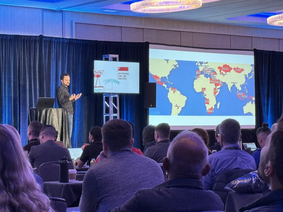 “Anything can be abused” - Head of FinFisher 

The #CTISummit kicking off with @billmarczak keynote on mercenary spyware, starting with the famous @citizenlab report on FinFisher (2015)