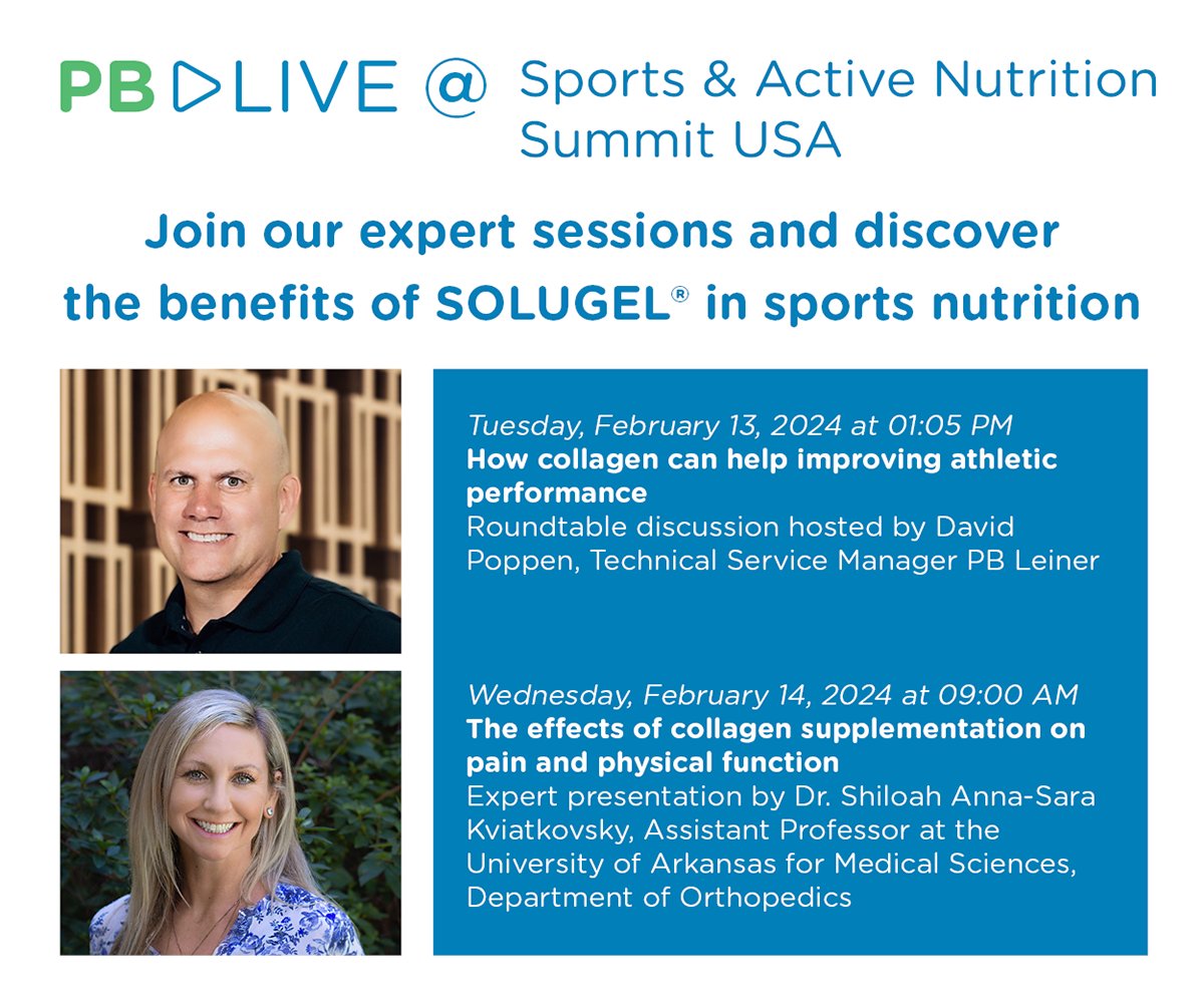 Don't miss our two expert sessions at Sports &amp; Active Nutrition Summit USA!

👉 See you in San Diego!

#pbleiner #hereforyou #theclearsolution #collagenpeptides #sportsnutrition