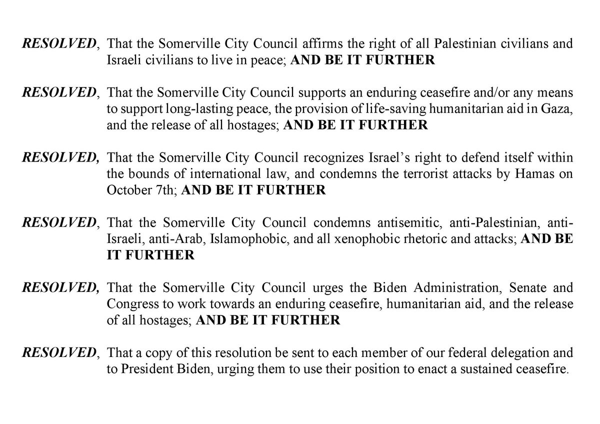 Somerville is the first Massachusetts city to pass a resolution in support of a ceasefire in Gaza.