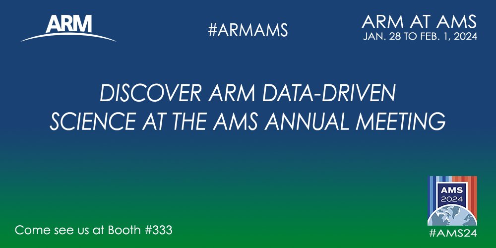 armnewsteam's tweet photo. Join ARM users and ASR scientists at #AMS24; get a full schedule of #ARMdata presentations at https://t.co/OYbjGk0nv4 and #ASRnews science at https://t.co/v4S2T34kcU | #ARMAMS @doescience https://t.co/JJIqHXGaeC