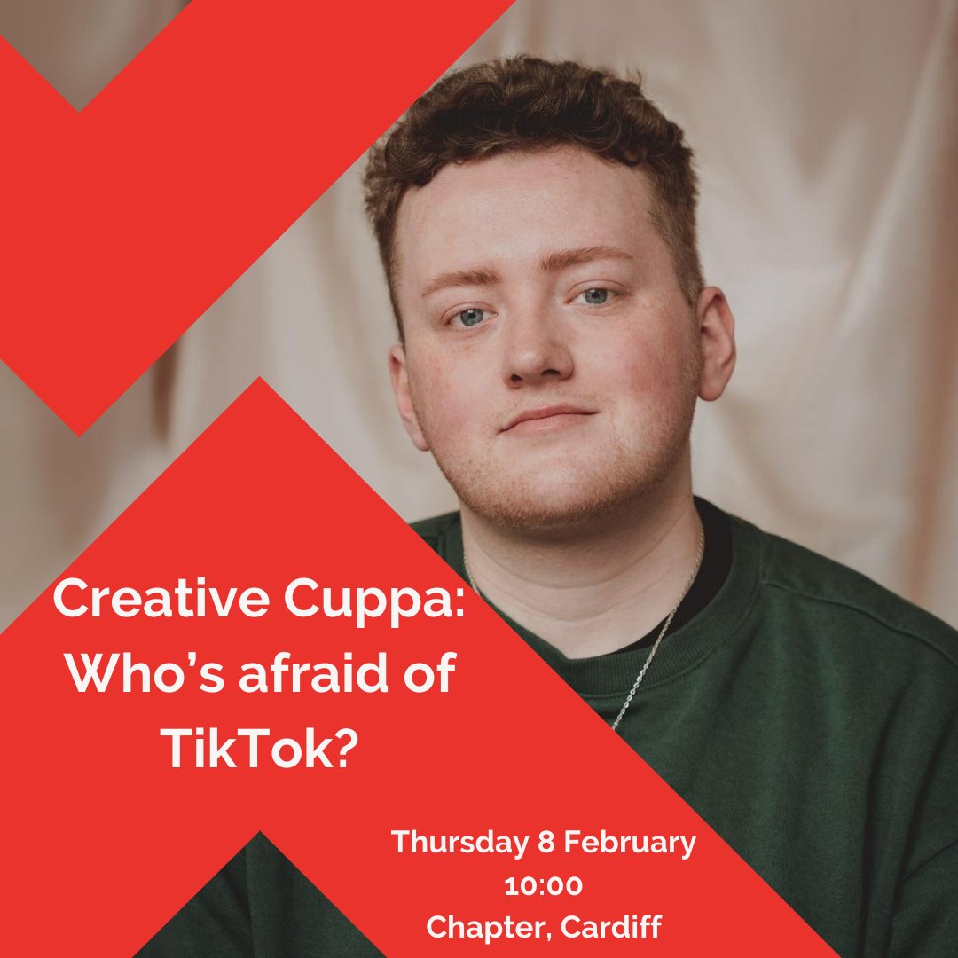 We are so excited to welcome TikTok star @EllisLloydJone1 to speak at our next free-to-attend Creative Cuppa at @chaptertweets. Join us on 8 Feb at 10am for the chance to meet, connect and learn from other creatives: eventbrite.co.uk/e/805709608127…