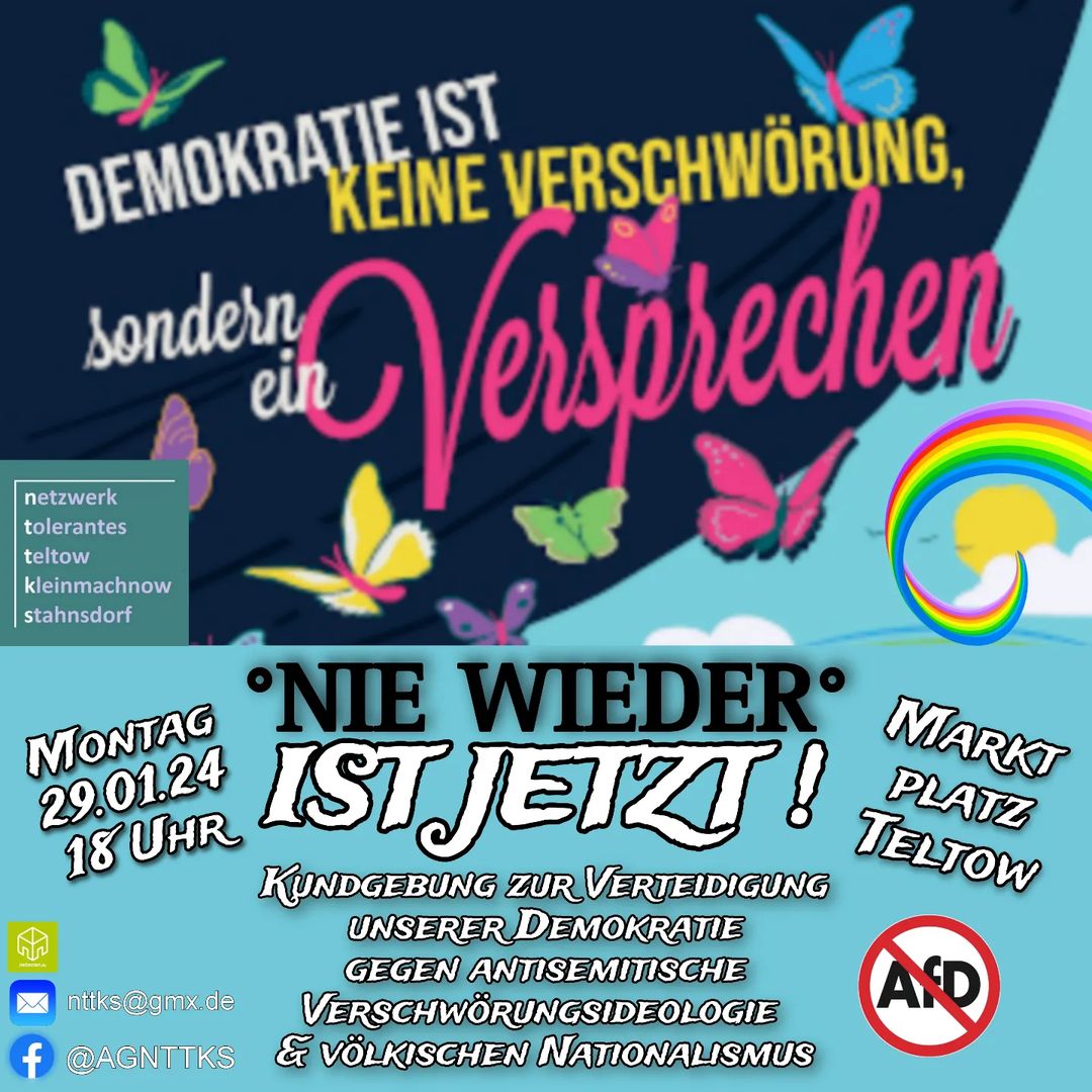 Heute 18 Uhr Marktplatz Teltow✊🏼