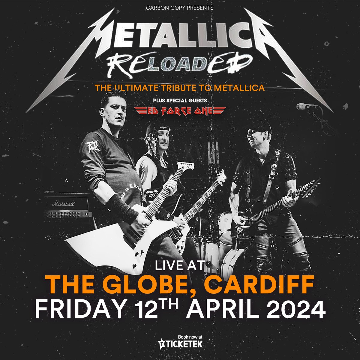 Get ready for Metallica Reloaded! With over 50 years of gigging experience amongst them, Metallica Reloaded are very skilled musicians and take their approach and sound very seriously using exactly the same guitars and musical equipment as Metallica themselves 🎸