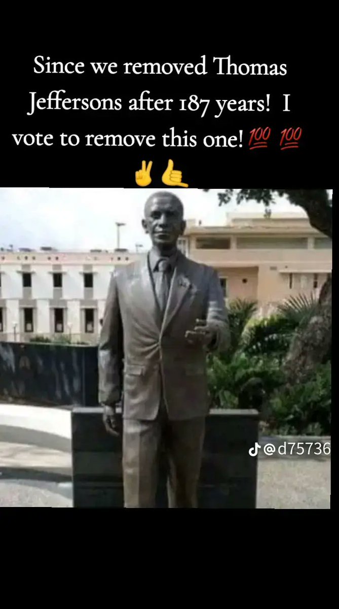 Since the The Left is highly offended by statues I vote to remove this one! Anyone else agree?