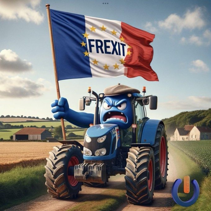 La racine de tous les problèmes des agriculteurs, des boulangers, des pêcheurs, des camionneurs, des taxis, des pompiers, des infirmières, etc.est dans cette Union européenne haineuse. Si vous êtes d'accord, retweetez...
#AgriculteurEnColere #GiletsVerts #Frexit