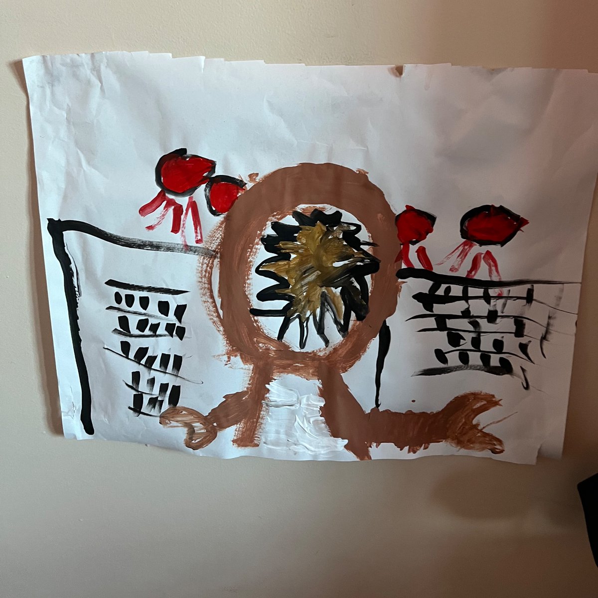 KisMeHow's tweet image. My 6 year-old asked me to post his painting to Twitter so that @LightningSplash would see it.