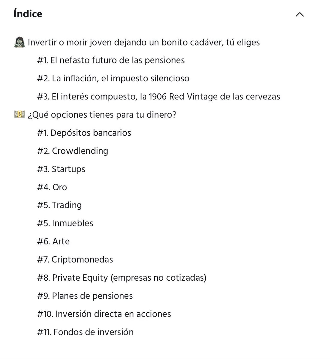 NudistaI's tweet image. 💰 El 14 de febrero regalaré el "Manual de inversión para neófitos" a todas las personas que estén suscritas a mi newsletter.

56 minutos de audio en los que conocerás por qué debes invertir tu dinero y cuáles son (bien analizadas) las mejores alternativas de inversión para…