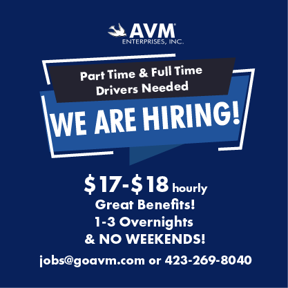 goavm's tweet image. Looking for a job that pays $17-18/hour with great benefits? We're hiring drivers! Full-time &amp;amp; part-time positions are available with no weekend work and only 1-3 overnight shifts.

Contact us at jobs@goavm.com or 423-269-8040 for more information.

#driverjobs #goavm #jobopening