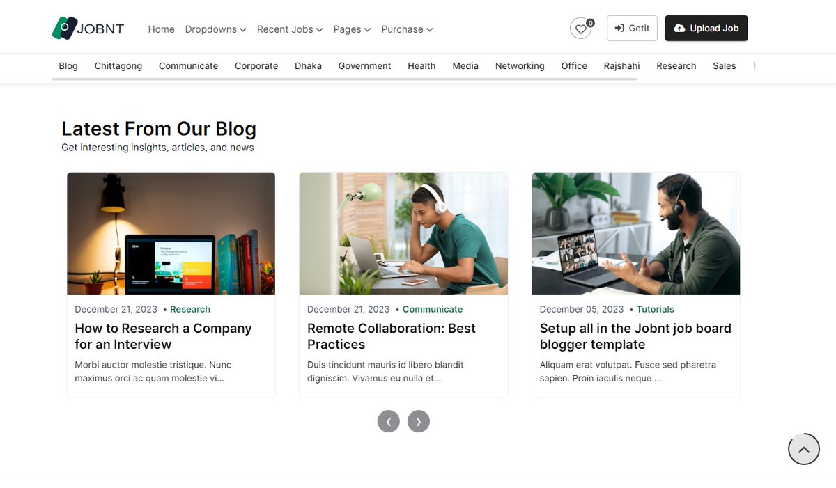 tenolent's tweet photo. Hey there, this is out upcoming blogger template (Jobnt) design. Insallah you'll get it very soon in marketplace. This theme is a product of @tenolent. Keep us in your pray.

#jobnt #tenolent #blogger #blogspot #template #uiux #theme #Website #design #UIDesign #Google https://t.co/gRN5xqHAQ7