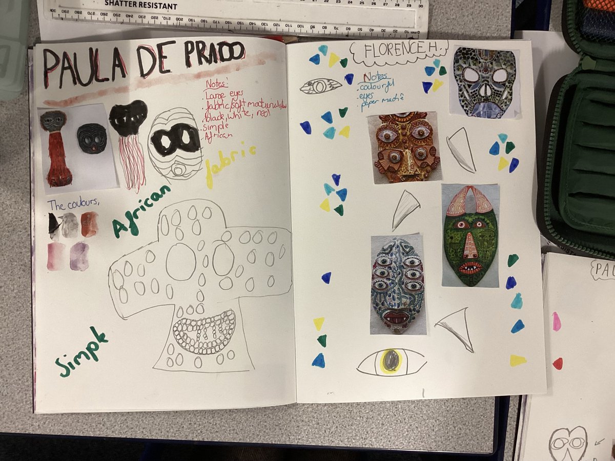 We have continued our art journey by comparing the atheistic of two artists - Paula de Prado and Florence H. We created mood boards to reflect both artists. @artworksedu @church_prim @WeAreBDAT #art #masks
