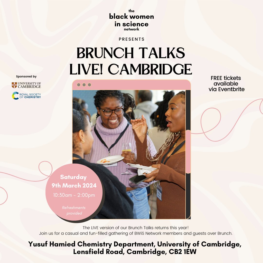 📢Brunch Talks LIVE! Cambridge is back and better than ever!  
📆 9th March 
🕜 10:30am 
📍Cambridge, UK  

Registration is FREE via Eventbrite: bit.ly/3UkQeLS