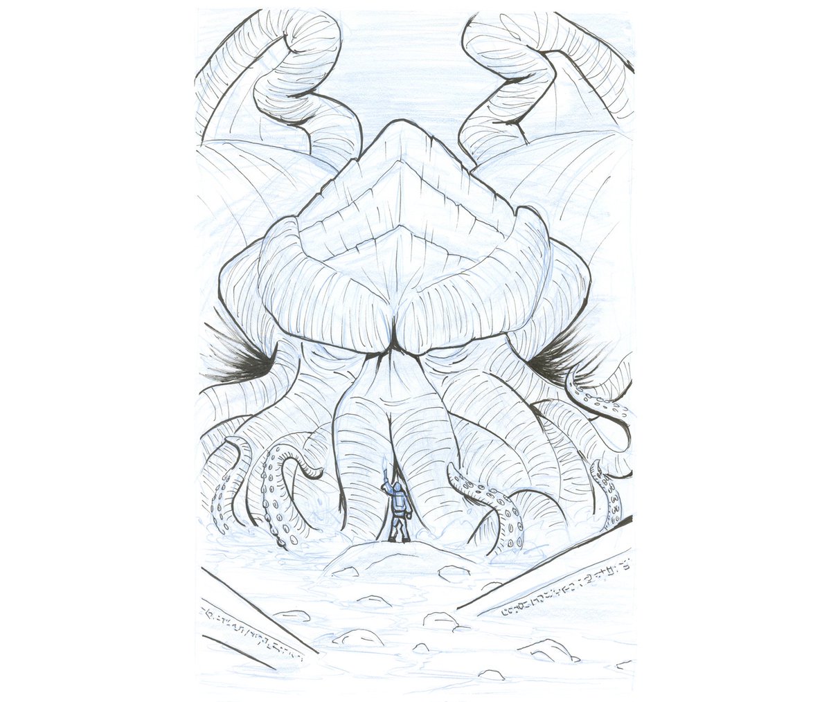zladdsmith's tweet image. Dead Cthulhu waits dreaming.
#cthulhu #eldergods #lovecraft #lovecraftian #hplovecraft #utahillustrator #zladdsmithart #characterdev #professionalillustrator #warmupdoodle #messydrawing #drawingstyles #cuteillustrations #inkingart #inkartwork #inkingillustration #cutedrawings