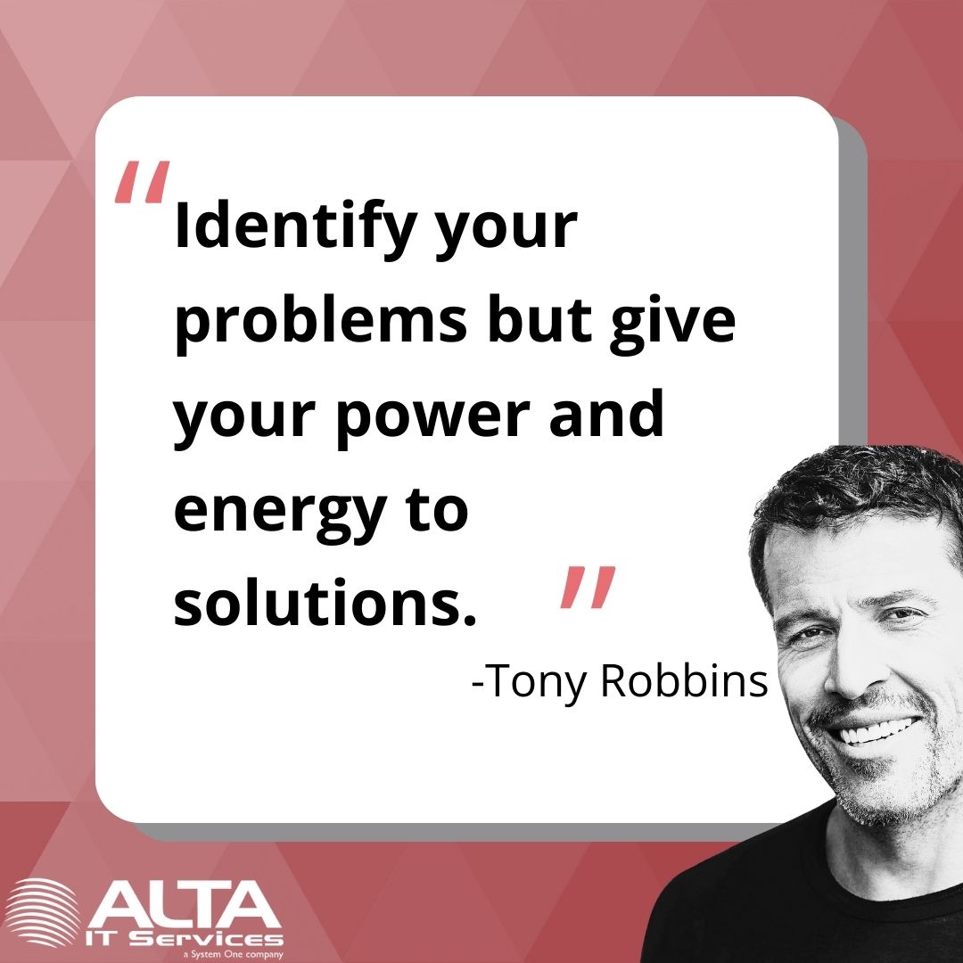 This Monday let's focus on overcoming challenges and turning them into opportunities. 💪 Embrace the solutions and let ALTA IT Services be your partner in empowering your journey. 🌐💼
 
#ALTAIT #MotivationMonday #ProblemSolving #SolutionFocused #CareerJourney #TonyRobbins