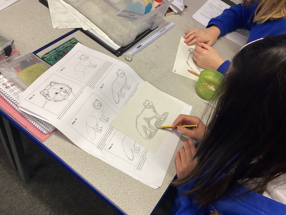 MNA_Year6's tweet photo. Year 6 have been working hard this afternoon on their polar animal sketches @morley_newlands https://t.co/EzmgBrUCtK