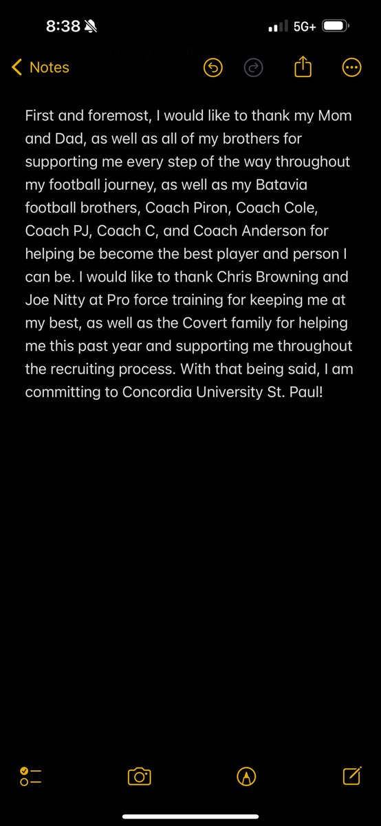 I’m excited to announce that I will be a Golden Bear for the next 4!! @Concordia_OLine @CoachCurrierCSP @CSPBearsFB @BataviaFootball @CoachCole71 @FB_Coach_C @CoachAnderson14 @PF_Train_Insane @JM_OLine_Camp @bigconk97 @CoachKolowski #BUILDINGONTHEROCK