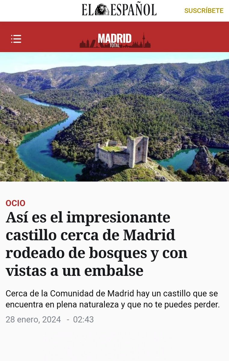 Está en Cuenca. En Cuenca. Hemos llegado a un punto en el que nuestra geografía ya no tiene nombres, sólo somos ya a "dos horas de Madrid" o "al lado de Madrid"