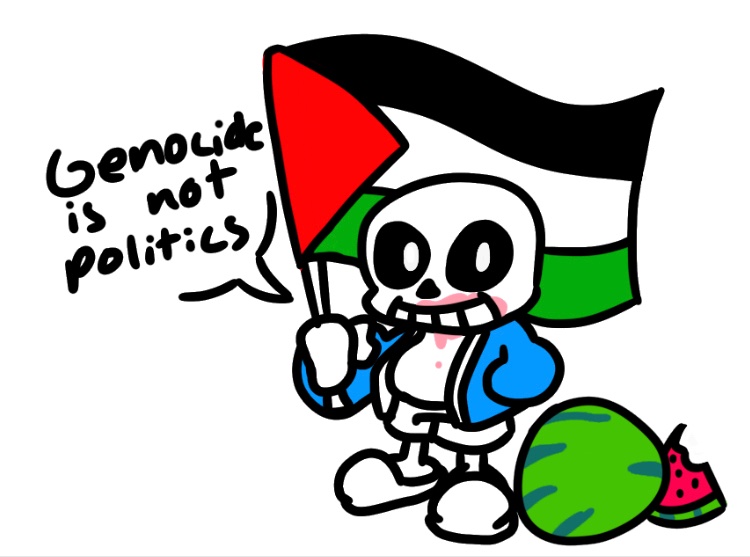 Fuck all the zionists on undertale subreddit specifically #CeasefireNOW #FreePalestine #undertale