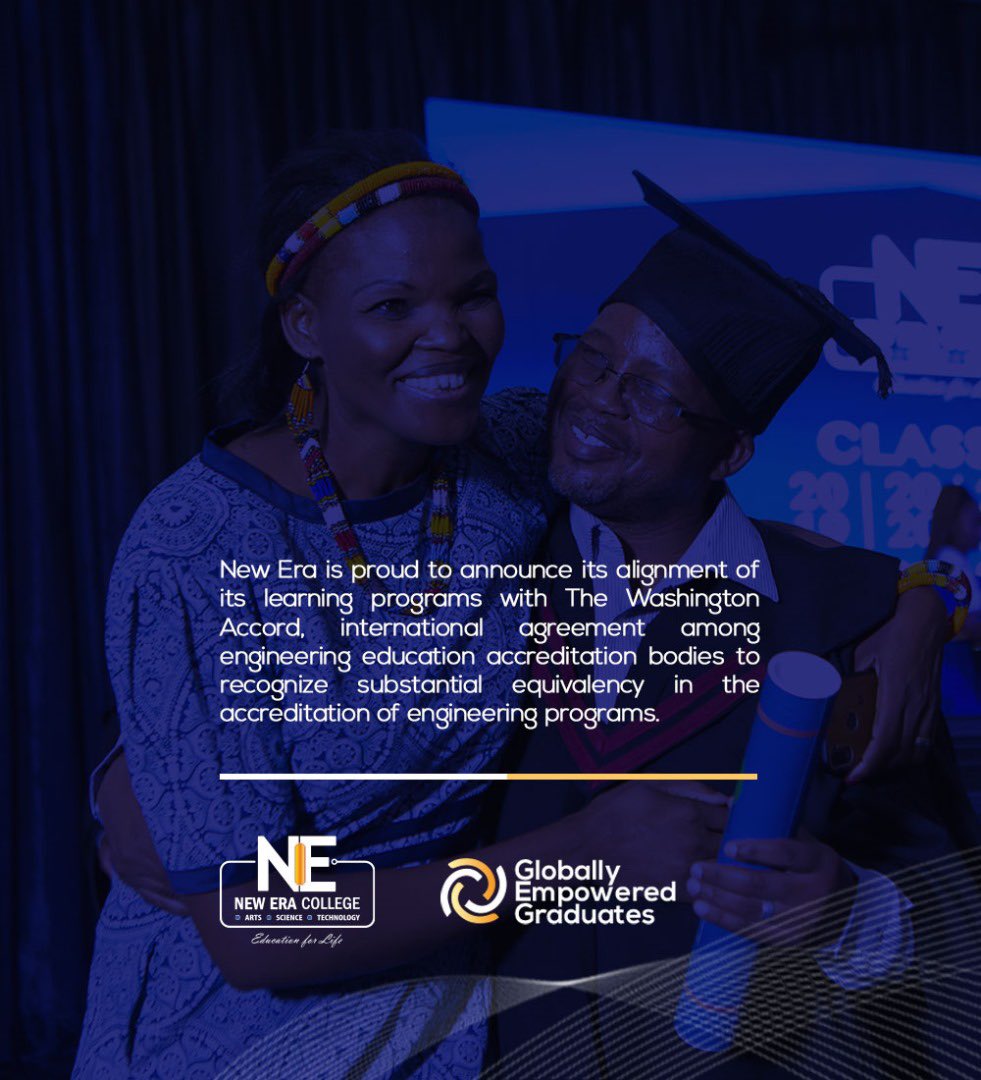 We are proud to announce its alignment with the Washington Accord - a multilateral agreement developed for accrediting and recognizing engineering qualifications. 
New Era College is setting the stage for our students’ success in an interconnected world. 
#globallyempowered