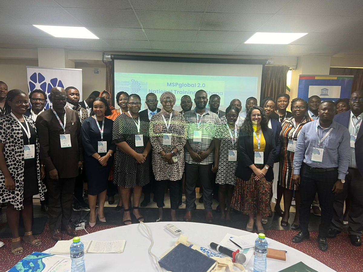 mspglobal2030's tweet photo. 🇬🇭1/ Day one of the #MSPglobal 2.0 national training in Ghana starts with welcoming remarks before diving into an introduction to the MSP process. This includes sessions on the #inclusive and #participatory MSP approach as well as data for MSP. https://t.co/telisRL65M