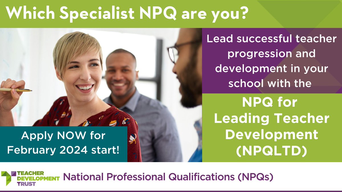 ThamesSouthTSH's tweet photo. Are you a mentor or induction tutor? Are you passionate about the development of your colleagues? Consider an NPQLTD with @TeacherDevTrust. Deadline is Monday and spaces are going fast - don't miss out!
Sign up https://t.co/mfU7cF9wsb https://t.co/JZ2yYmchjg