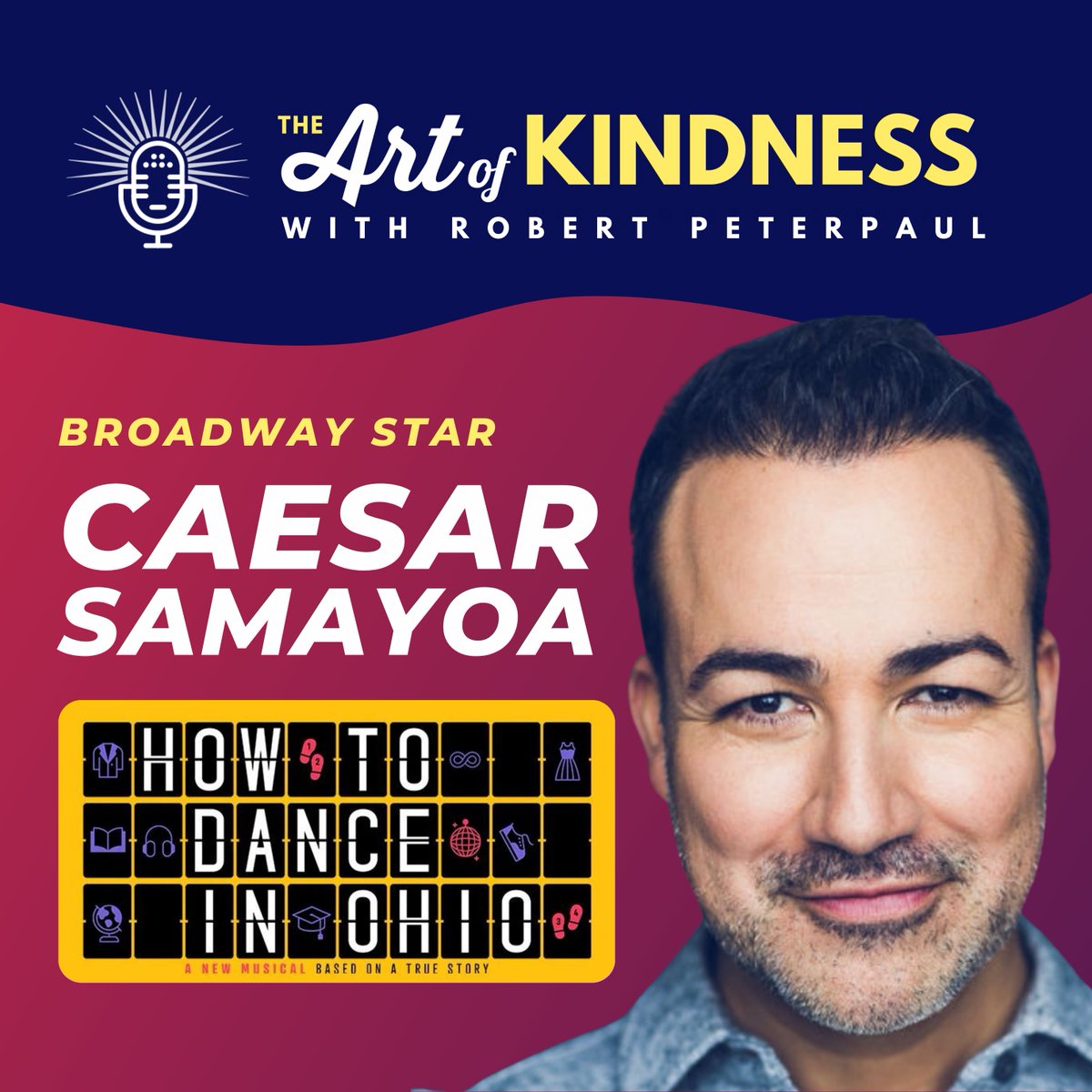 robpeterpaul's tweet photo. Dance through the day with Broadway star @CaesarSamayoa on The Art of Kindness podcast. 🎭 Tune in as we discuss his heart-lifting show #HowtoDanceinOhio & more under the kindness sun. ☀️
Tune in on @BwayPodNetwork + wherever you listen 🎙️
https://t.co/Kdr7NHVXtp https://t.co/gTJp9t4KTx