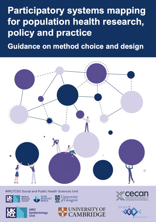 Ben Rigby (@benjamin_rigby) on Twitter photo Today we published new guidance on participatory #systems mapping in population health #research, #policy and practice.
It includes a new framework to help design a systems mapping project.
doi.org/10.36399/gla.p…
This work was led by <a href="/theSPHSU/">Improving Health</a> and funded by <a href="/The_MRC/">Medical Research Council</a>. Today we published new guidance on participatory #systems mapping in population health #research, #policy and practice.
It includes a new framework to help design a systems mapping project.
doi.org/10.36399/gla.p…
This work was led by <a href="/theSPHSU/">Improving Health</a> and funded by <a href="/The_MRC/">Medical Research Council</a>.
