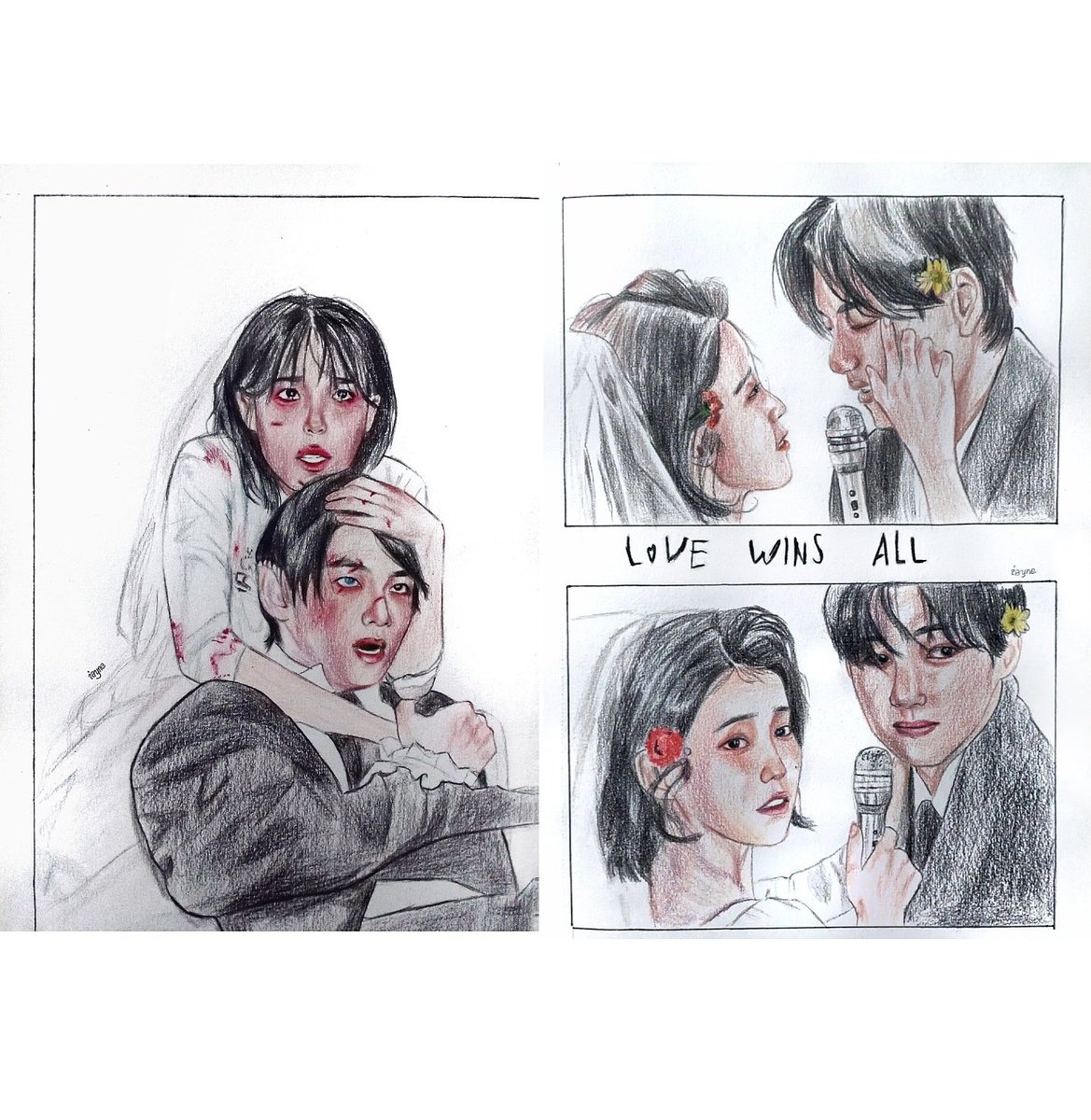 iayne_'s tweet photo. Love wins all ✨

#LoveWinsAll #IU #V 
#LeeJiEun #KimTaehyung #BTS #fanart https://t.co/358tepiB0D
