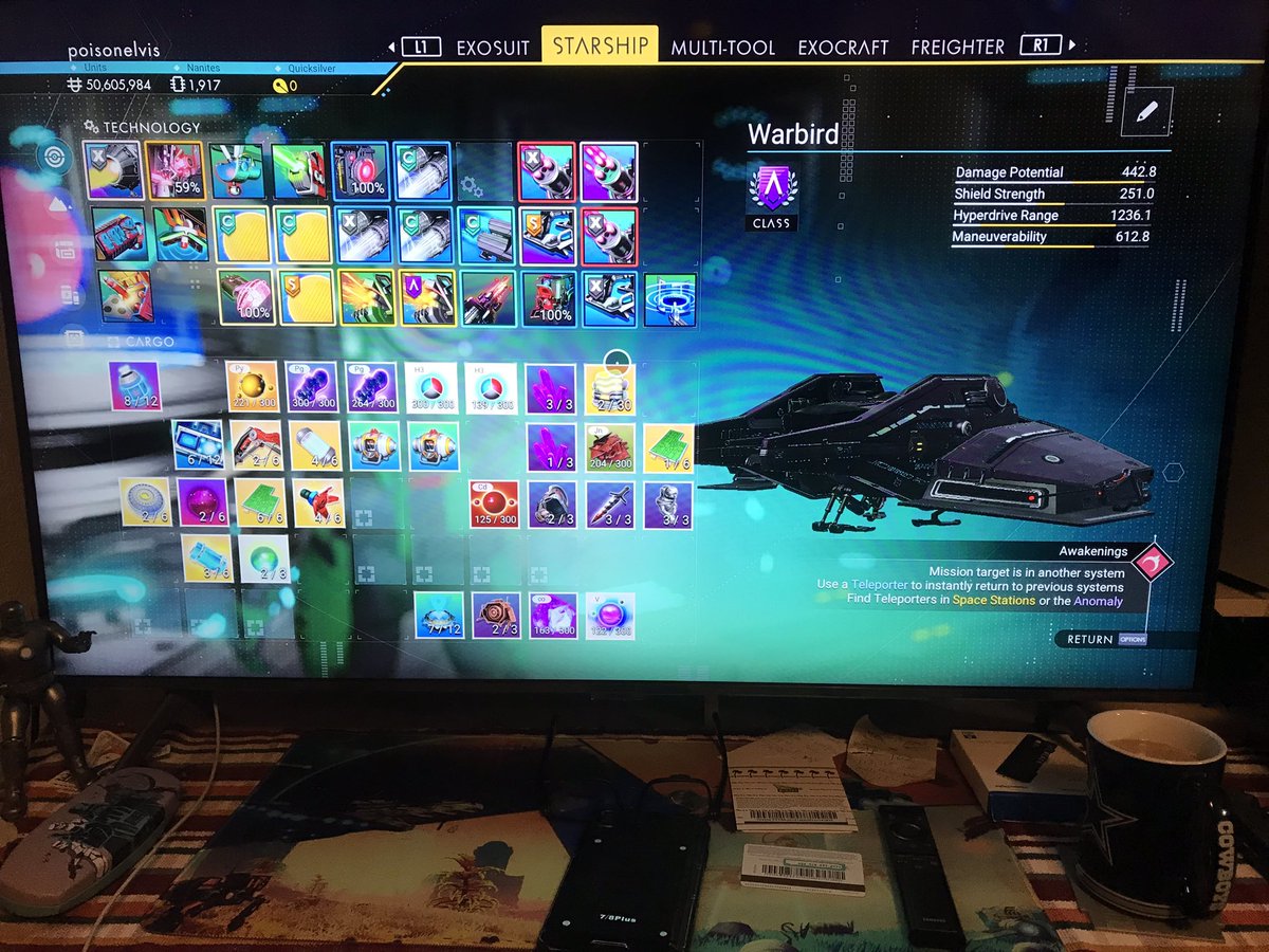 poisonelvis's tweet photo. I got lucky and finally found a decent Sentinel ship, and it’s purple! Still going on this challenge, 15 hours in I’m getting shit together now! WWDD-FAFO. #Dreadcaptainjames #nms #NoMansSky #sentinelship #whatwoulddreaddo #FAFO https://t.co/eJjblSHyrt