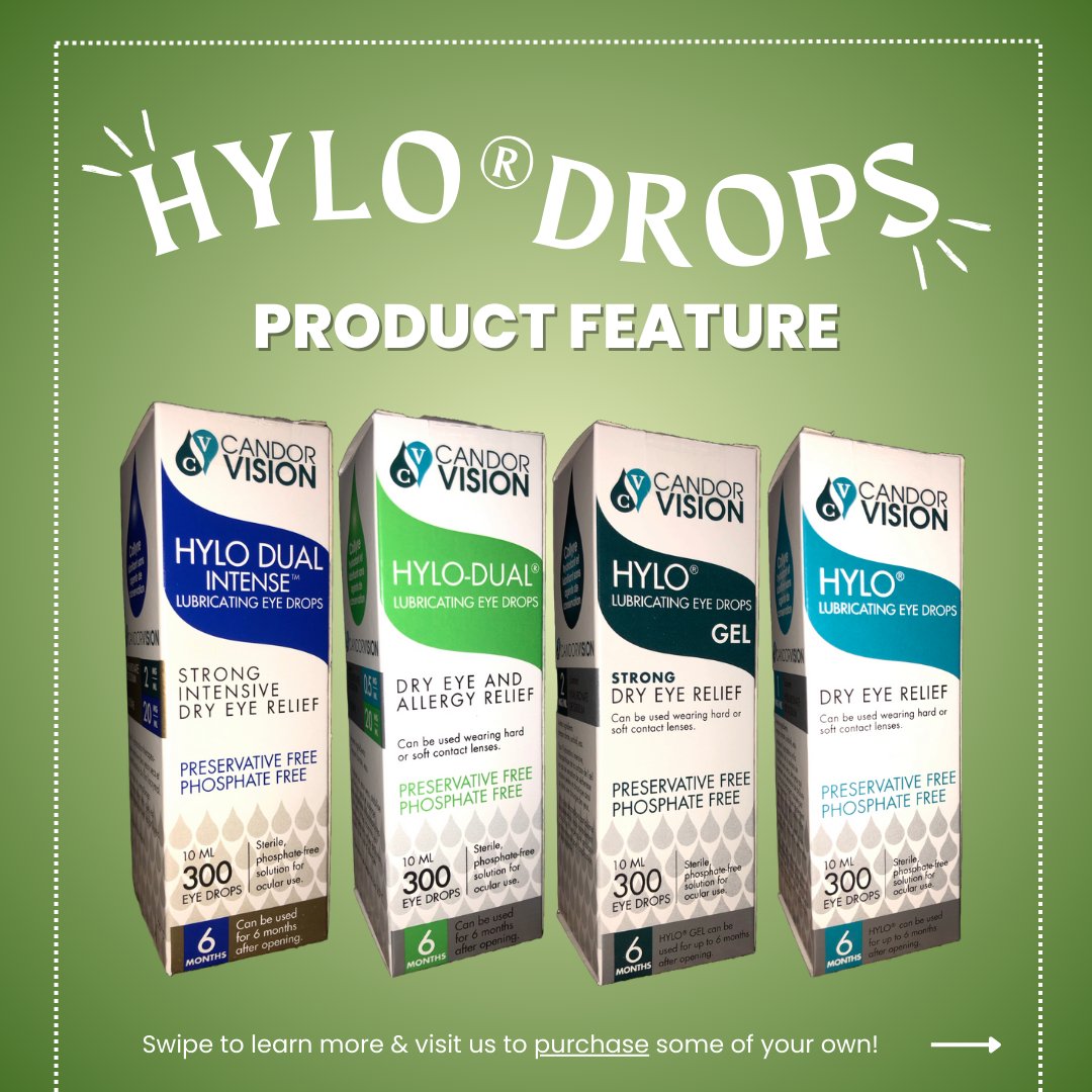 drdanab's tweet photo. Elevate your eye care routine with Hylo Drops! Swipe through to discover the perfect match for your eyes. Whether it's Hylo, Hylo Dual, Hylo Gel, or Hylo Dual Intense, we've got the solution to ensure your eyes feel their best. 👁️💦 AVAILABLE AT OUR CLINIC!
#eyedrops #optometry https://t.co/4Ii5BbkCjW