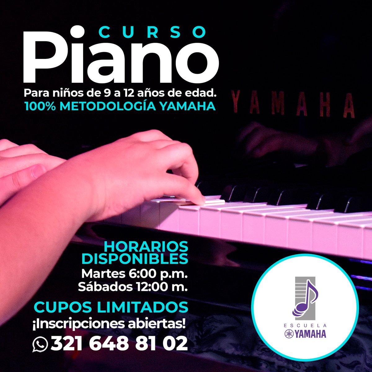 🎹 Embárcate en un Viaje Musical: Inscripciones abiertas para nuestro Programa de Piano🎶
Estamos emocionados de extenderte esta súper invitación para explorar el mundo encantador deeste gran instrumento. Programa disponible para todas las edades.📍Cali: 📱321 648 81 02