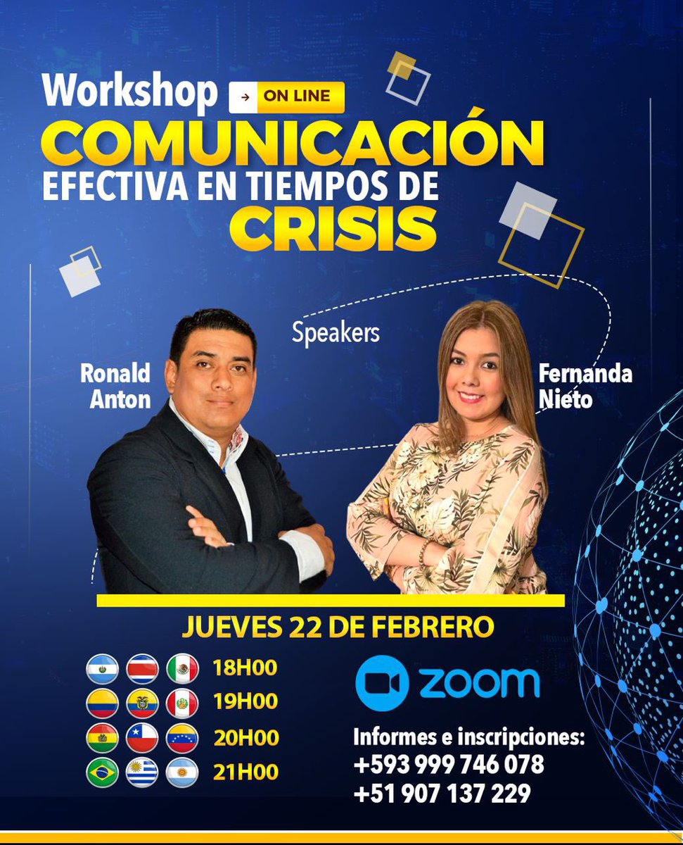 📣 Workshop: COMUNICACIÓN EFECTIVA EN TIEMPO DE CRISIS

💻 Espacio 100% on line gratuito

Ingresa para saber más aquí: chat.whatsapp.com/Fk48FYL0OO48R7…