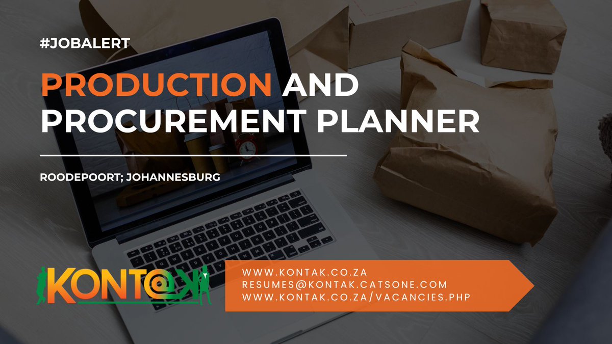 💼Production & Procurement Planner
📍Roodepoort, JHB
R25k-30K PM
Are you a hands-on Production & Procurement Planner with sheet metal fabrication experience?
🌐 Apply: kontak.co.za/vacancies.php JB4017
#JohannesburgJobs #ProductionPlanner #ProcurementPlanner #HiringNow