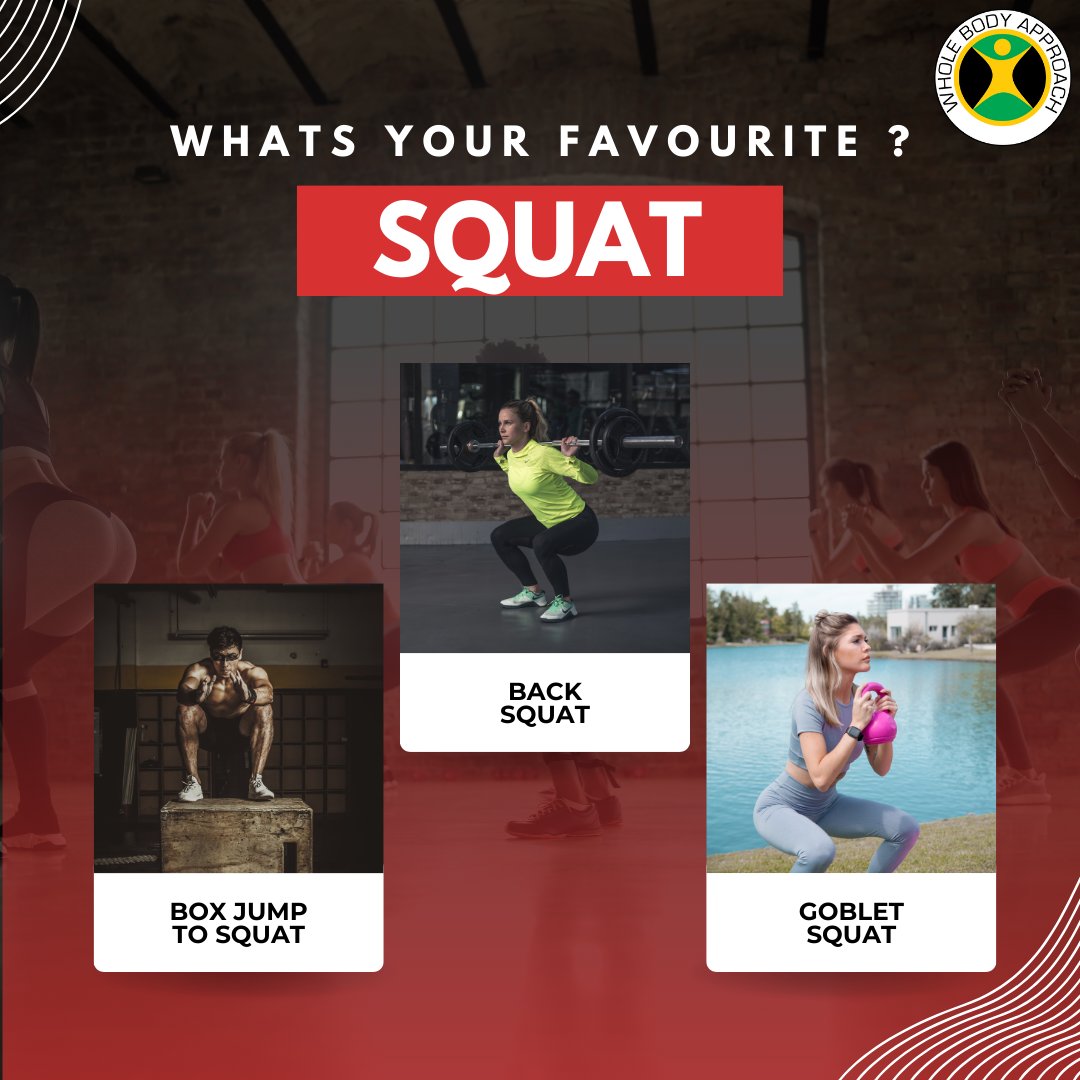 Dropping some squat knowledge! 🏋️‍♂️✨

Which one's your favourite?

#SquatVariations #FitnessFavorites #StrengthTraining #LegDayLove #SquatChallenge #GobletSquatGains #BackSquatPower #BoxJumpToSquat #FitFamFun #WorkoutVariety #ChooseYourSquat #LegDayMotivation #SquatGoals