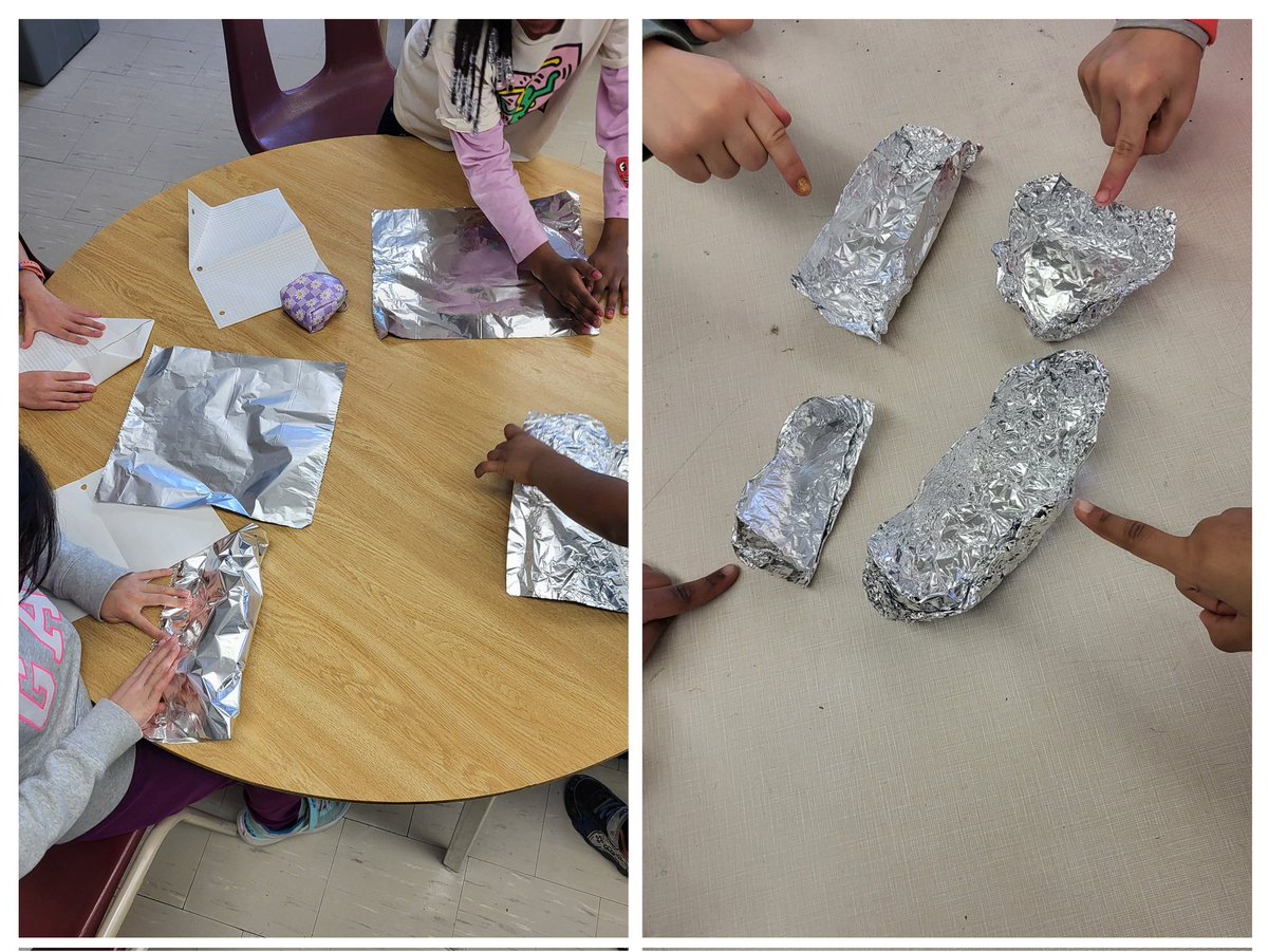 Aluminum foil boats designed and built by Cassandra's gr 2 engineers. A fun experiment to learn about solids, liquids and buoyancy! 🛶💧@cassandra_PS <a href="/LC2_TDSB/">Learning Centre 2</a> <a href="/TDSB_STEM/">TDSB STEM K-12</a>