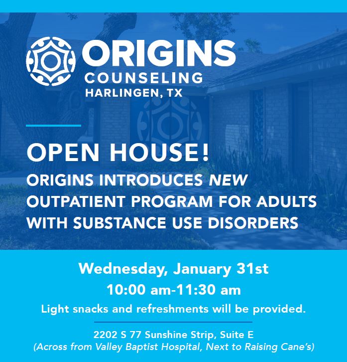 Join us for an Open House this week as we introduce our NEW Intensive Outpatient Program (IOP) in Harlingen, TX! We would love for you to stop by on Wednesday, January 31st, between 10:00 and 11:30 am to get to know our new program. See you soon!
#IOP #OpenHouse #Recovery